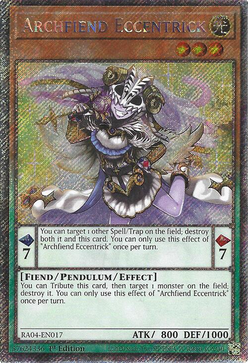 Archfiend Eccentrick [RA04-EN017] Platinum Secret Rare | The CG Realm
