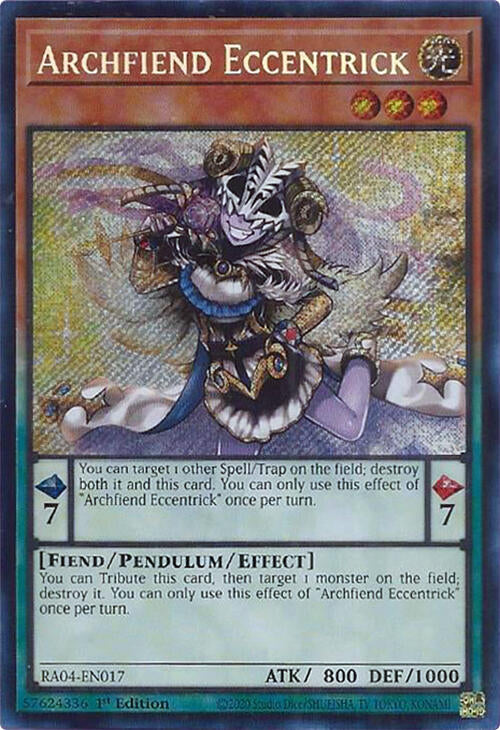 Archfiend Eccentrick [RA04-EN017] Secret Rare | The CG Realm