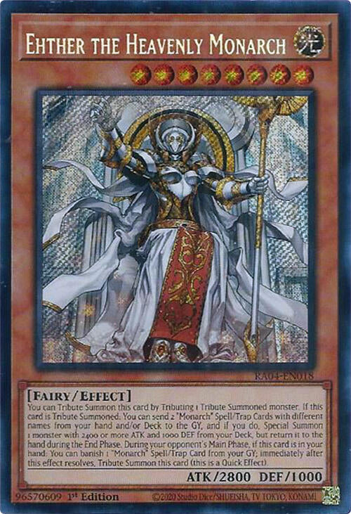 Ehther the Heavenly Monarch [RA04-EN018] Secret Rare | The CG Realm