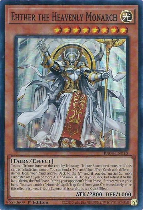 Ehther the Heavenly Monarch [RA04-EN018] Super Rare | The CG Realm