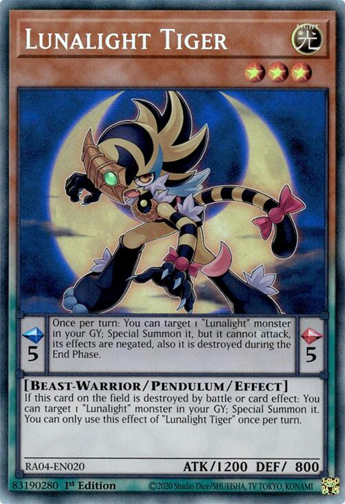 Lunalight Tiger [RA04-EN020] Prismatic Collector's Rare | The CG Realm