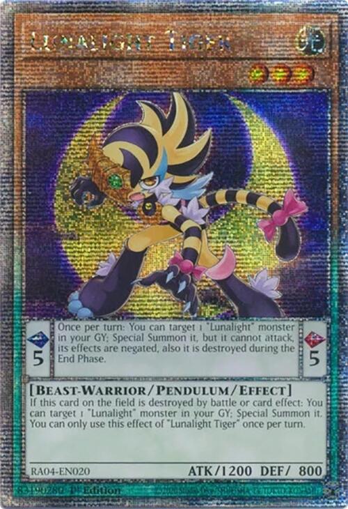 Lunalight Tiger [RA04-EN020] Quarter Century Secret Rare | The CG Realm