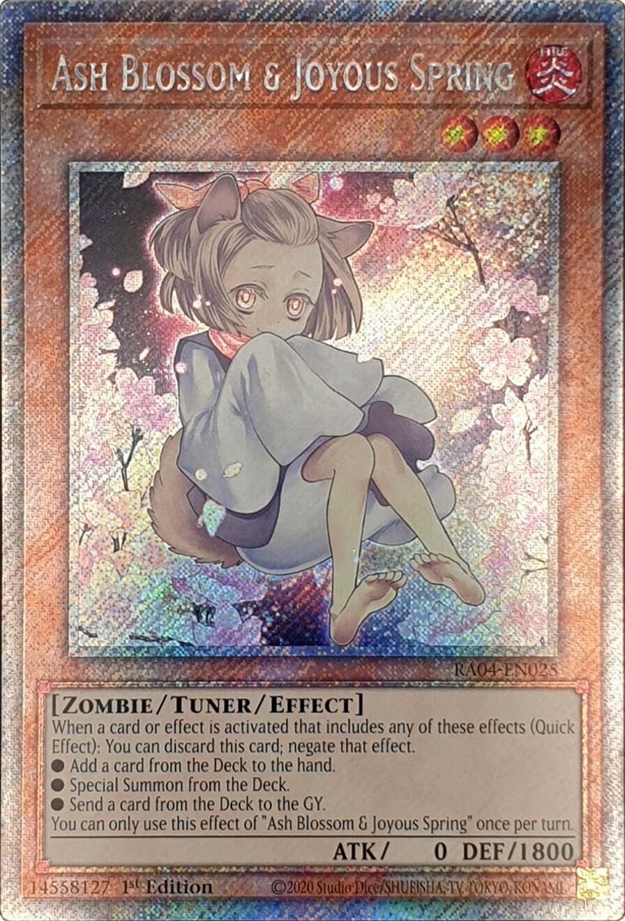 Ash Blossom & Joyous Spring (Alternate Art) [RA04-EN025] Platinum Secret Rare | The CG Realm