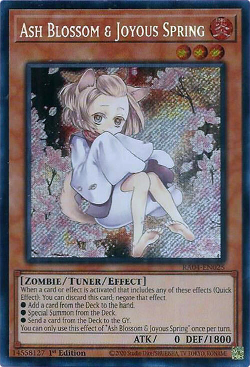 Ash Blossom & Joyous Spring (Alternate Art) [RA04-EN025] Secret Rare | The CG Realm