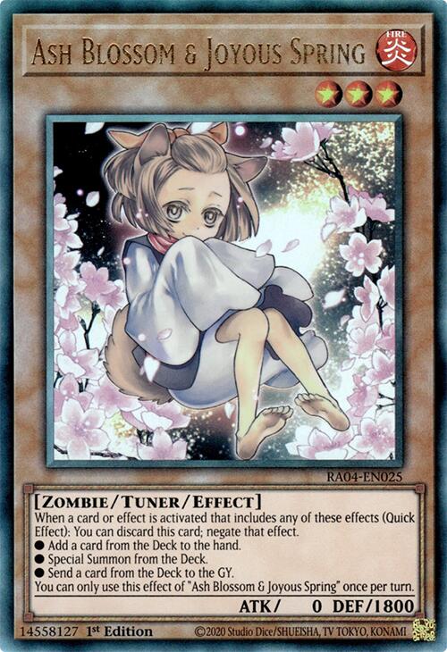 Ash Blossom & Joyous Spring (Alternate Art) [RA04-EN025] Prismatic Ultimate Rare | The CG Realm