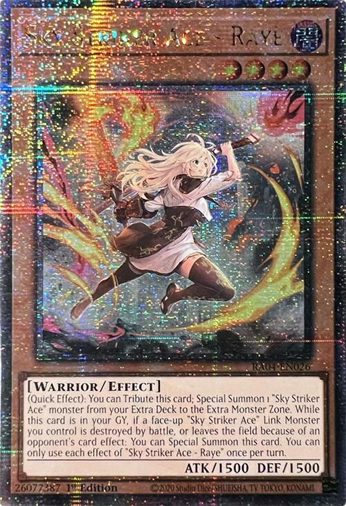Sky Striker Ace - Raye (New Art) [RA04-EN026] Quarter Century Secret Rare | The CG Realm
