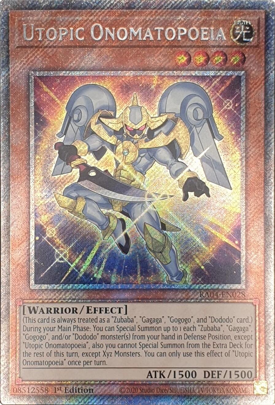 Utopic Onomatopoeia [RA04-EN028] Platinum Secret Rare | The CG Realm
