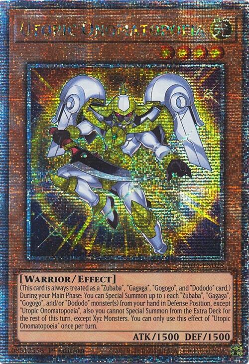 Utopic Onomatopoeia [RA04-EN028] Quarter Century Secret Rare | The CG Realm