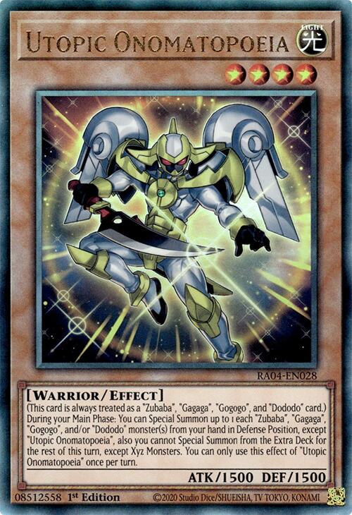 Utopic Onomatopoeia [RA04-EN028] Ultimate Rare | The CG Realm