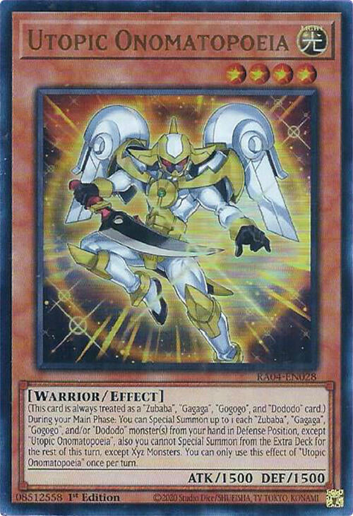Utopic Onomatopoeia [RA04-EN028] Ultra Rare | The CG Realm