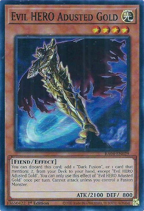 Evil HERO Adusted Gold [RA04-EN029] Super Rare | The CG Realm
