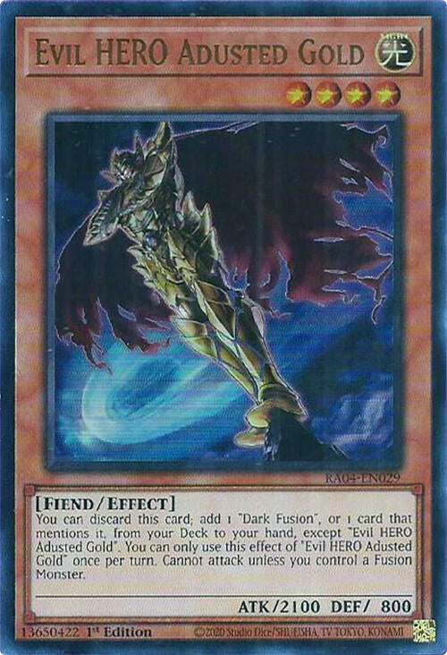 Evil HERO Adusted Gold [RA04-EN029] Ultra Rare | The CG Realm