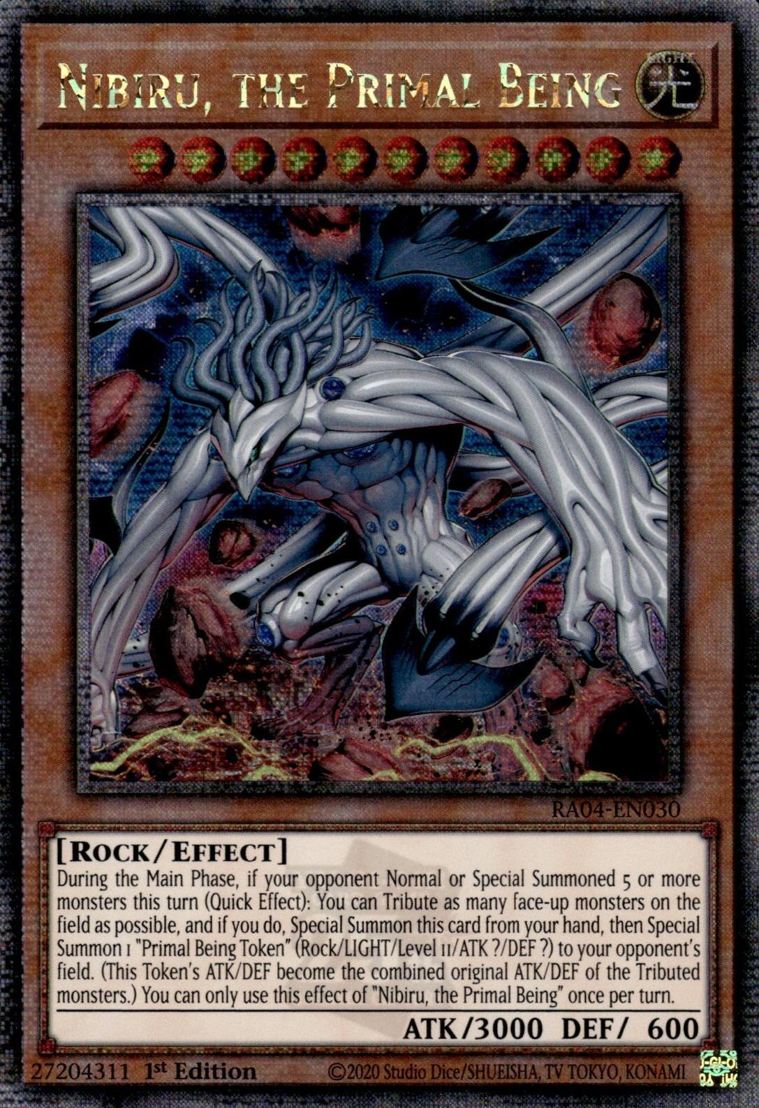 Nibiru, the Primal Being (New Art) [RA04-EN030] Quarter Century Secret Rare | The CG Realm