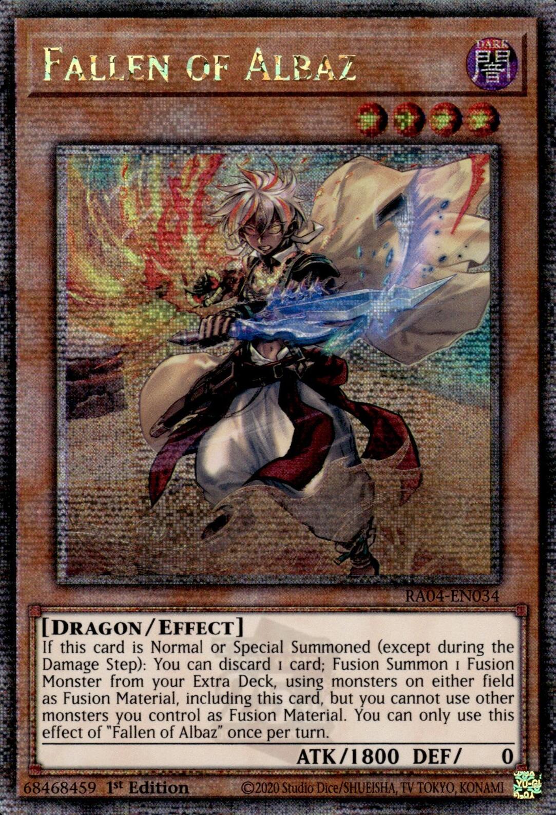 Fallen of Albaz (New Art) [RA04-EN034] Quarter Century Secret Rare | The CG Realm