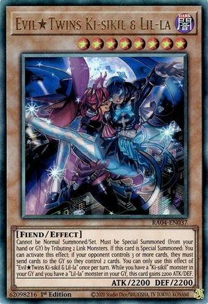 Evil Twins Ki-sikil & Lil-la (PUR) (RA04-EN037) - Quarter Century Stampede 1st Edition
