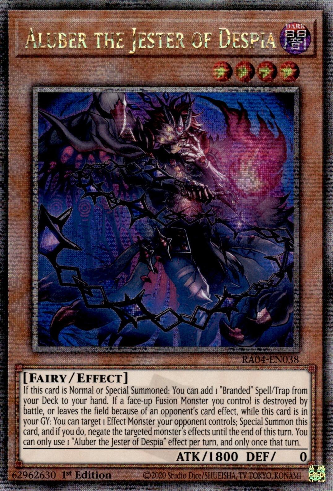 Aluber the Jester of Despia (New Art) [RA04-EN038] Quarter Century Secret Rare | The CG Realm