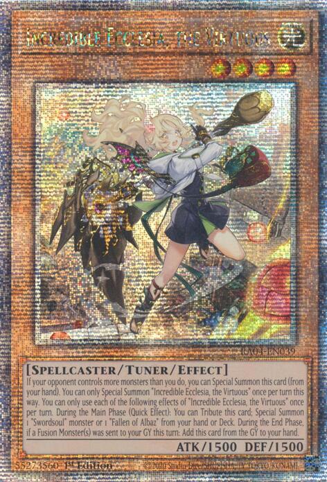 Incredible Ecclesia, the Virtuous (New Art) [RA04-EN039] Quarter Century Secret Rare | The CG Realm