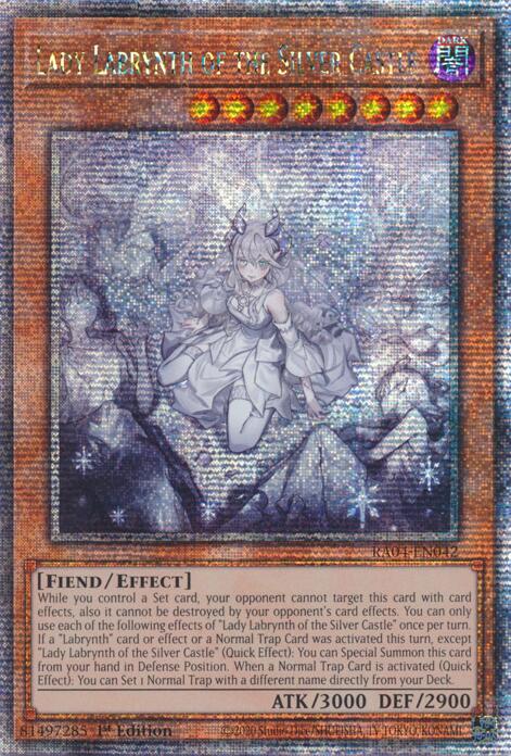 Lady Labrynth of the Silver Castle (New Art) [RA04-EN042] Quarter Century Secret Rare | The CG Realm