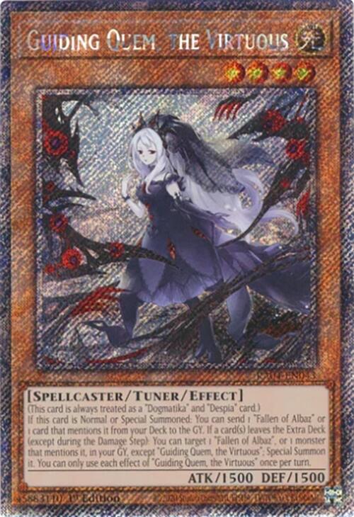 Guiding Quem, the Virtuous [RA04-EN043] Platinum Secret Rare | The CG Realm
