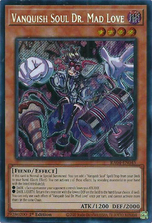 Vanquish Soul Dr. Mad Love [RA04-EN045] Secret Rare | The CG Realm