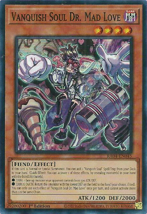 Vanquish Soul Dr. Mad Love [RA04-EN045] Super Rare | The CG Realm