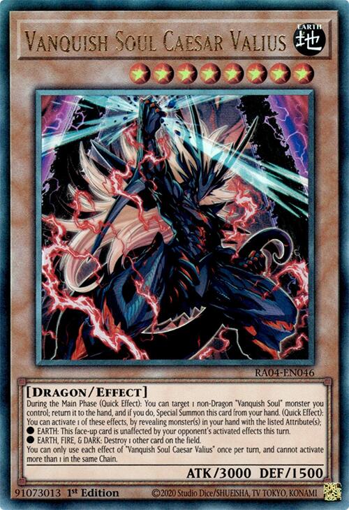Vanquish Soul Caesar Valius [RA04-EN046] Prismatic Ultimate Rare | The CG Realm