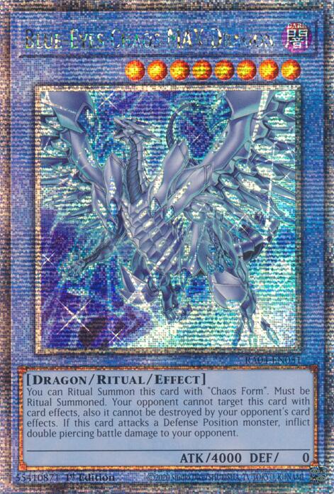 Blue-Eyes Chaos MAX Dragon (New Art) [RA04-EN051] Quarter Century Secret Rare | The CG Realm