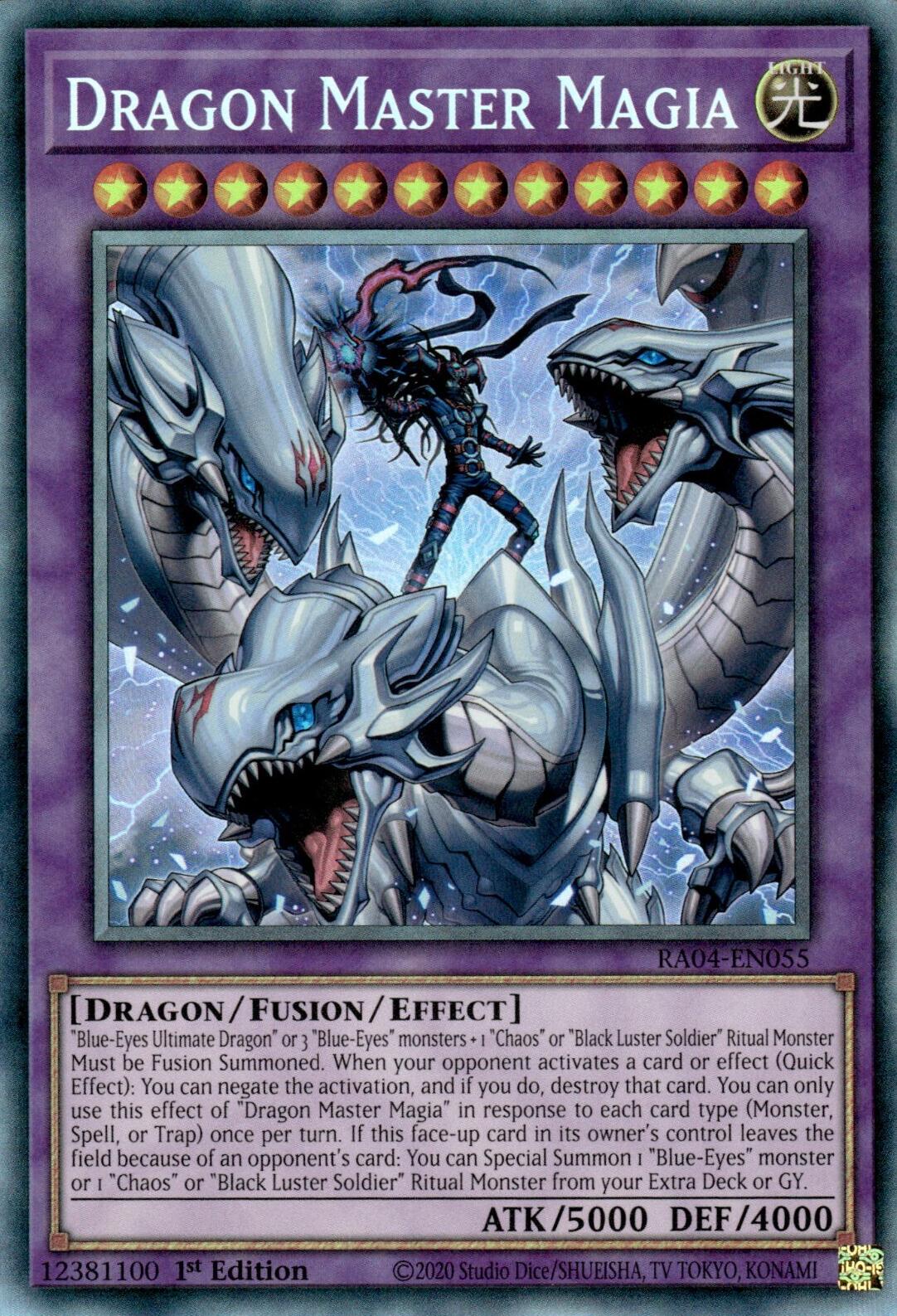 Dragon Master Magia [RA04-EN055] Prismatic Collector's Rare | The CG Realm
