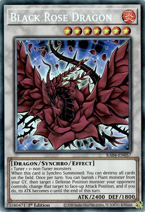 Black Rose Dragon [RA04-EN057] Prismatic Collector's Rare | The CG Realm
