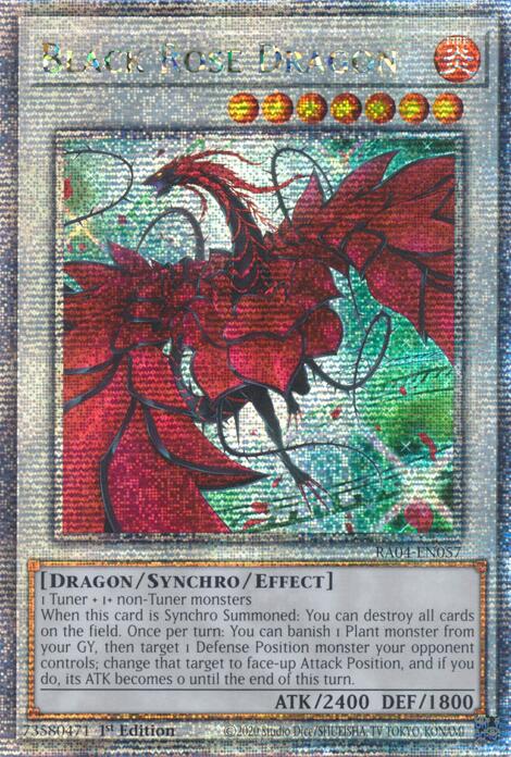 Black Rose Dragon (Alternate Art) [RA04-EN057] Quarter Century Secret Rare | The CG Realm