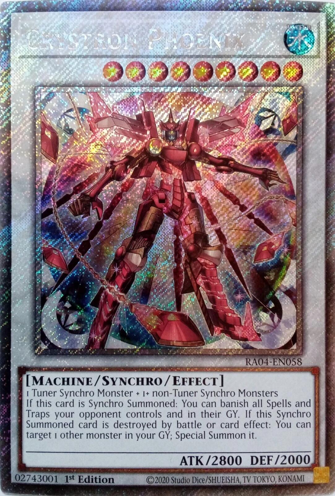 Crystron Phoenix [RA04-EN058] Platinum Secret Rare | The CG Realm