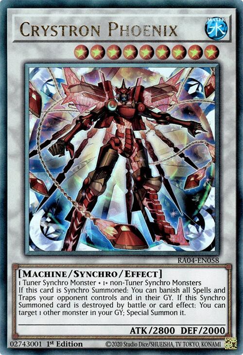 Crystron Phoenix [RA04-EN058] Prismatic Ultimate Rare | The CG Realm