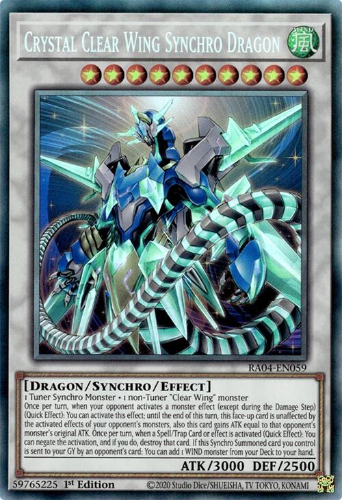 Crystal Clear Wing Synchro Dragon [RA04-EN059] Collector's Rare | The CG Realm