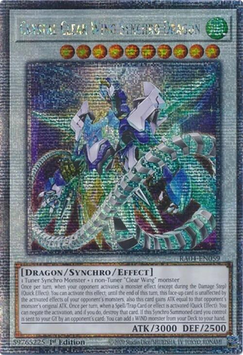 Crystal Clear Wing Synchro Dragon [RA04-EN059] Quarter Century Secret Rare | The CG Realm