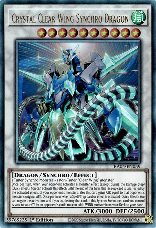 Crystal Clear Wing Synchro Dragon [RA04-EN059] Prismatic Ultimate Rare | The CG Realm