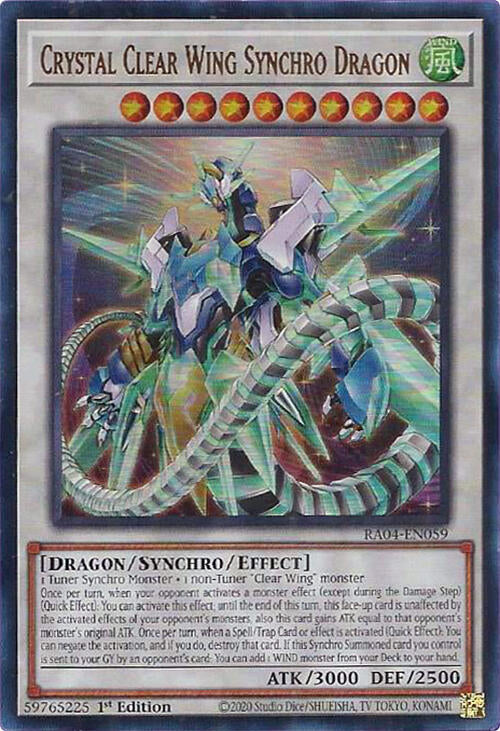 Crystal Clear Wing Synchro Dragon [RA04-EN059] Ultra Rare | The CG Realm