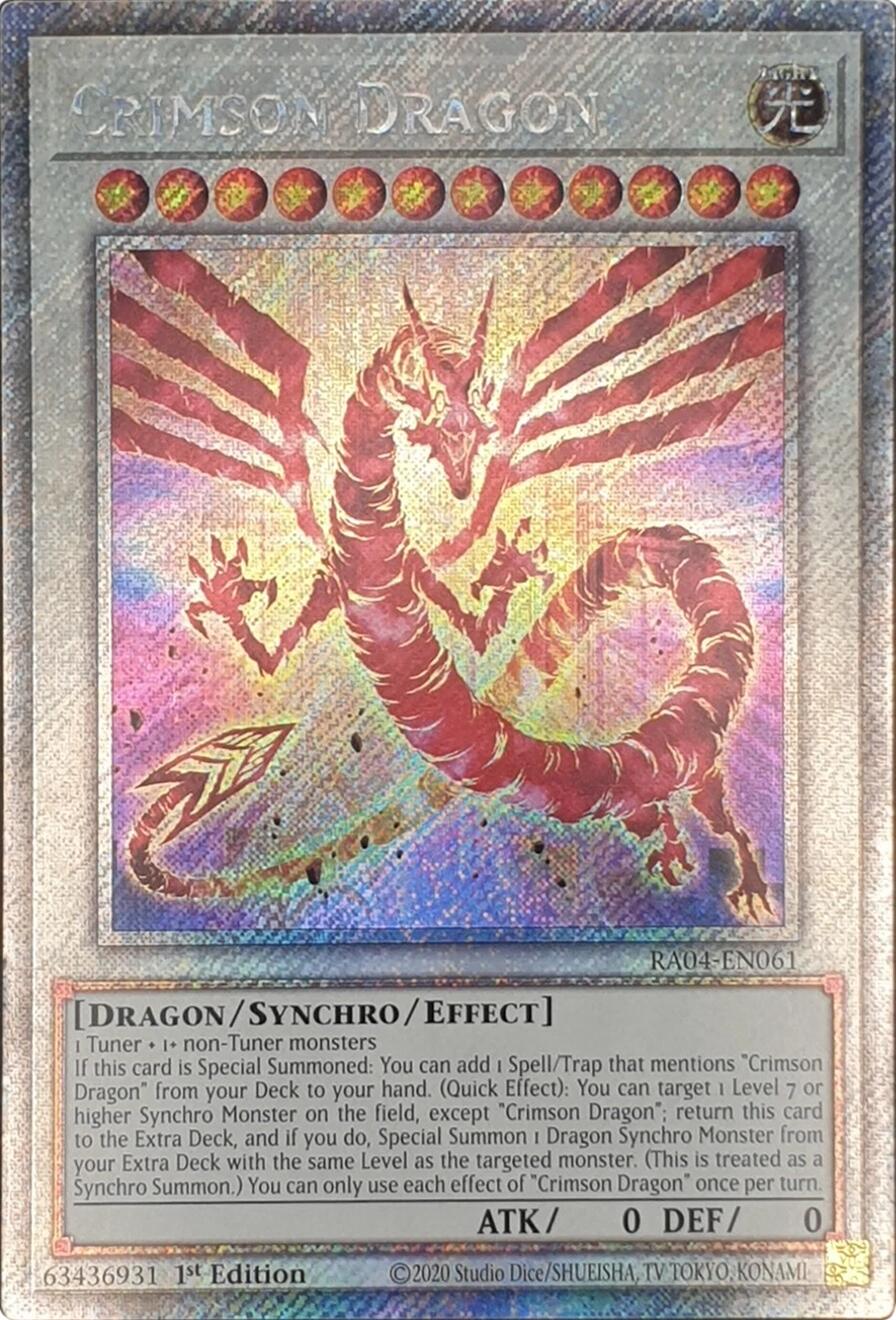 Crimson Dragon (card) [RA04-EN061] Platinum Secret Rare | The CG Realm