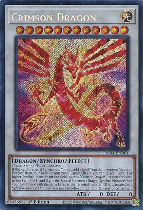 Crimson Dragon (card) [RA04-EN061] Secret Rare | The CG Realm