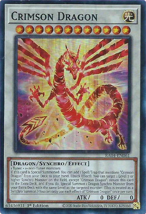 Crimson Dragon (card) [RA04-EN061] Super Rare | The CG Realm