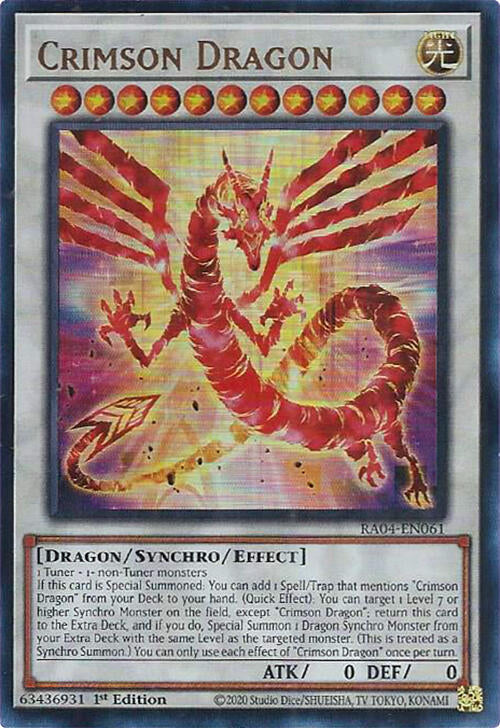 Crimson Dragon (card) [RA04-EN061] Ultra Rare | The CG Realm
