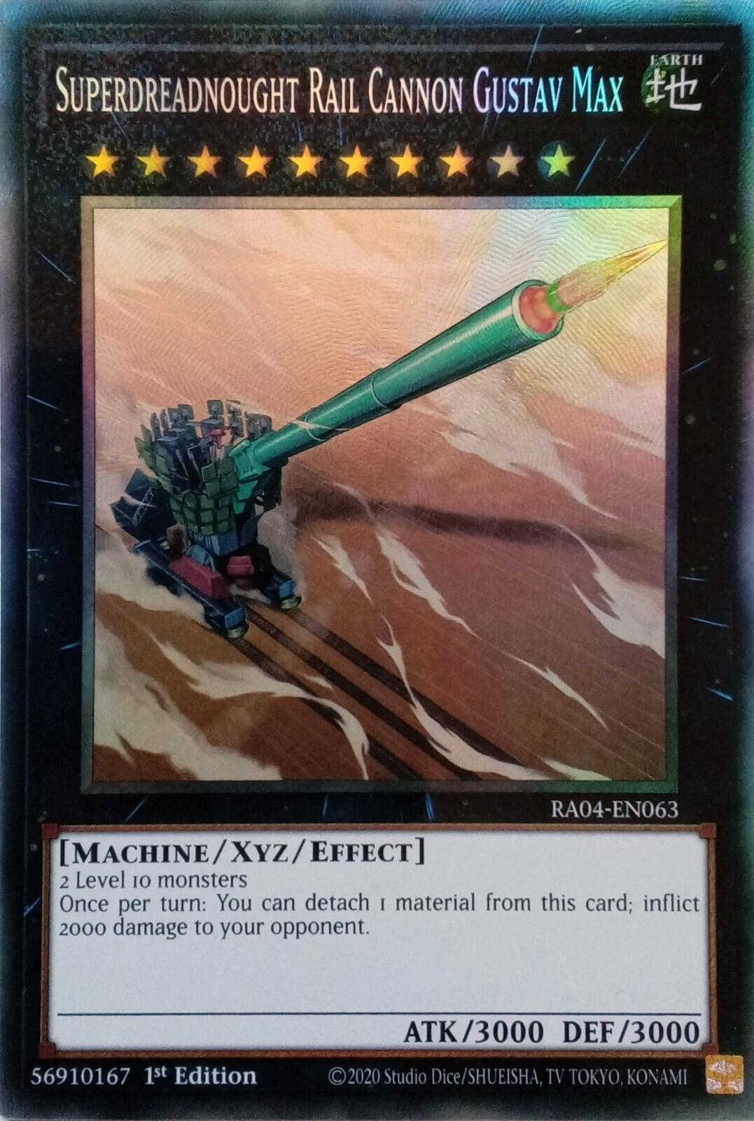 Superdreadnought Rail Cannon Gustav Max [RA04-EN063] Prismatic Collector's Rare | The CG Realm