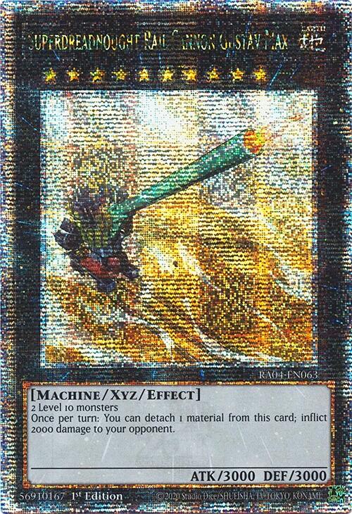 Superdreadnought Rail Cannon Gustav Max [RA04-EN063] Quarter Century Secret Rare | The CG Realm