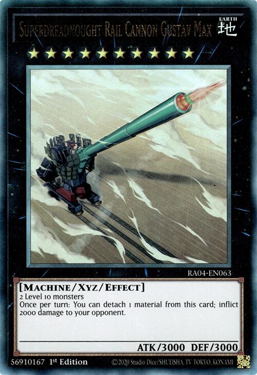 Superdreadnought Rail Cannon Gustav Max [RA04-EN063] Prismatic Ultimate Rare | The CG Realm