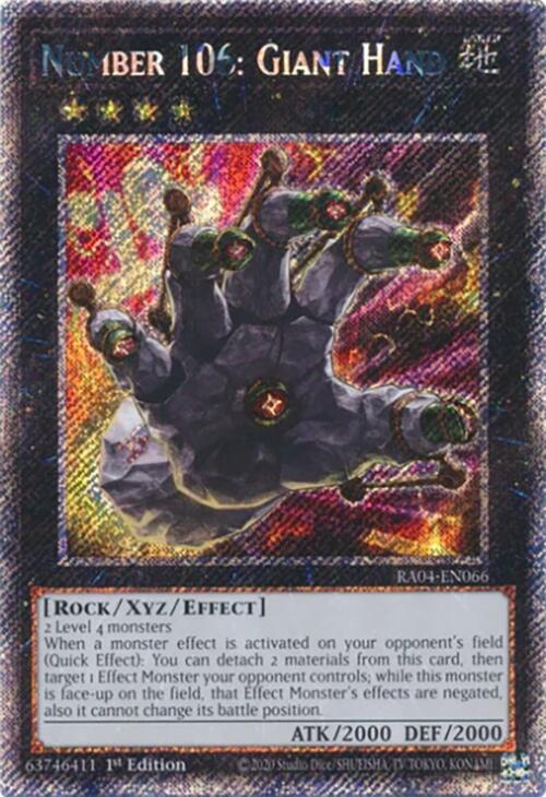 Number 106: Giant Hand [RA04-EN066] Platinum Secret Rare | The CG Realm