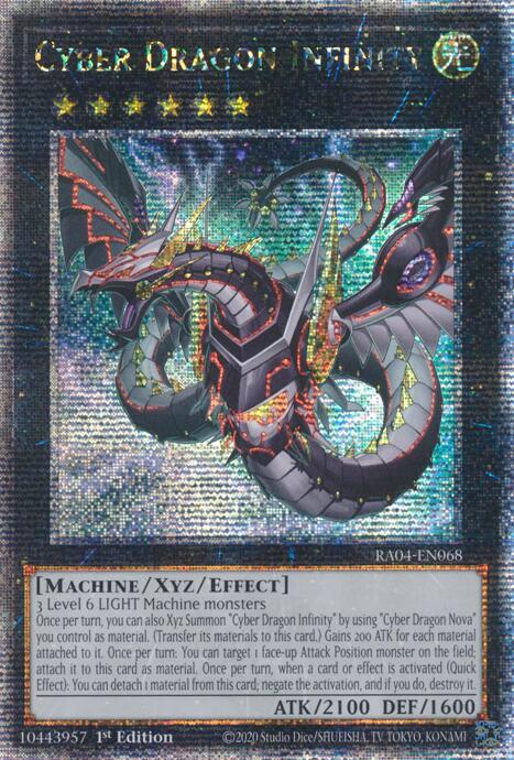 Cyber Dragon Infinity (Alternate Art) [RA04-EN068] Quarter Century Secret Rare | The CG Realm