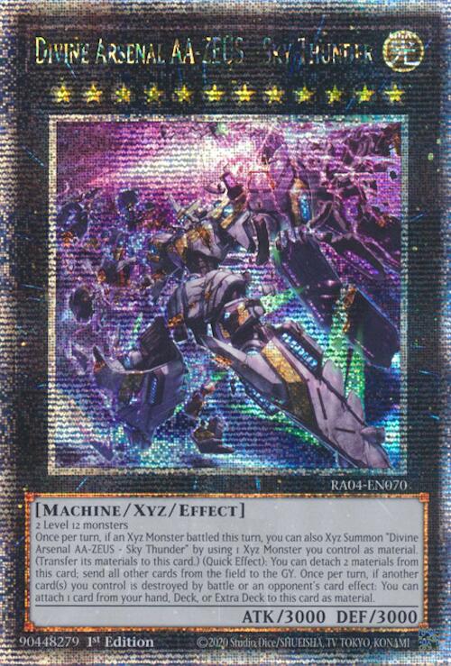 Divine Arsenal AA-ZEUS - Sky Thunder (New Art) [RA04-EN070] Quarter Century Secret Rare | The CG Realm