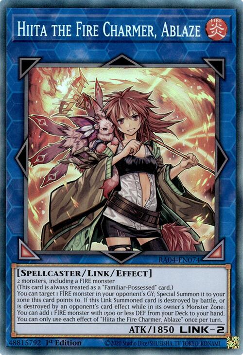 Hiita the Fire Charmer, Ablaze [RA04-EN074] Prismatic Collector's Rare | The CG Realm