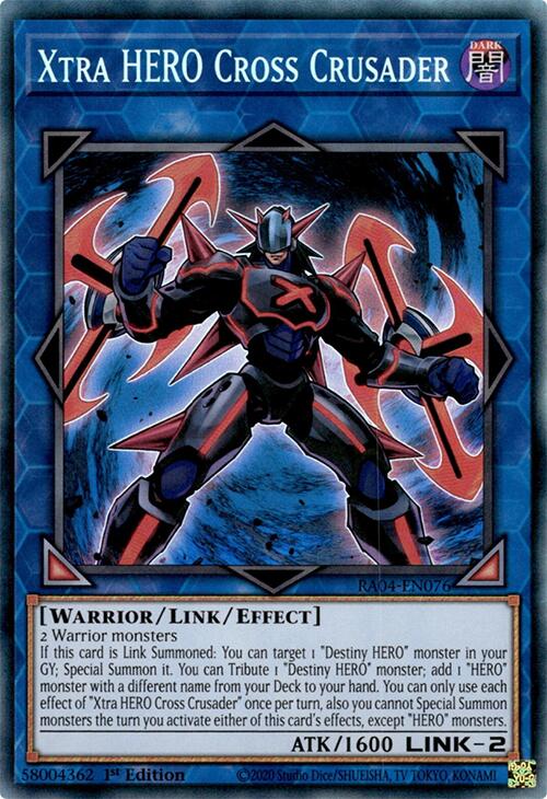 Xtra HERO Cross Crusader [RA04-EN076] Prismatic Collector's Rare | The CG Realm