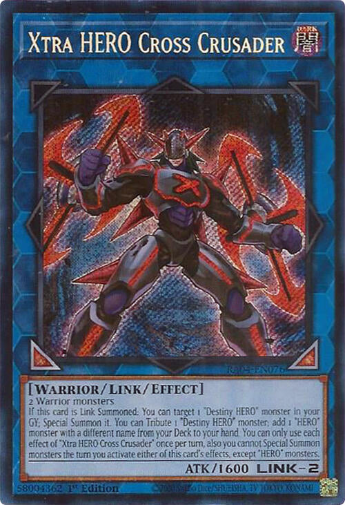 Xtra HERO Cross Crusader [RA04-EN076] Secret Rare | The CG Realm