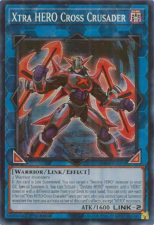 Xtra HERO Cross Crusader [RA04-EN076] Super Rare | The CG Realm